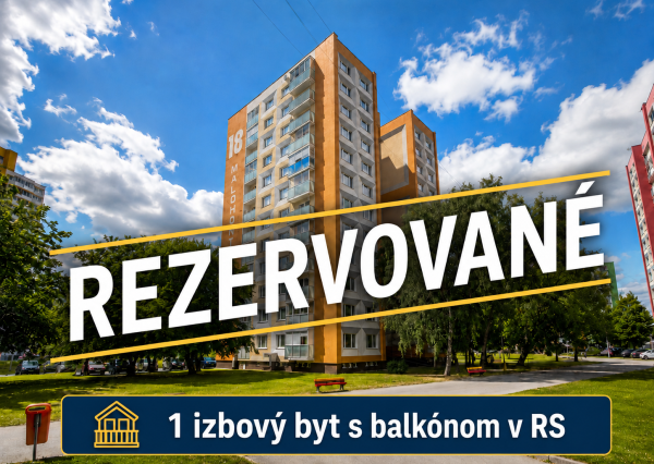 1-IZBOVÝ BYT S BALKÓNOM V CENTRE RIMAVSKEJ SOBOTY – MALOHONTSKÁ ULICA